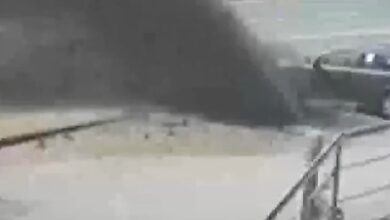 منفجرشدن لوله اب