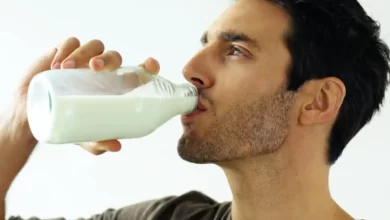 drinking milk
