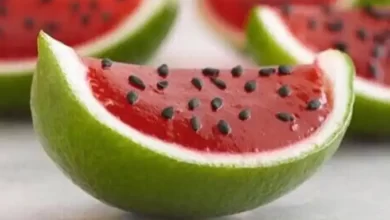 ژله هندوانه یلدایی در پوست لیمو