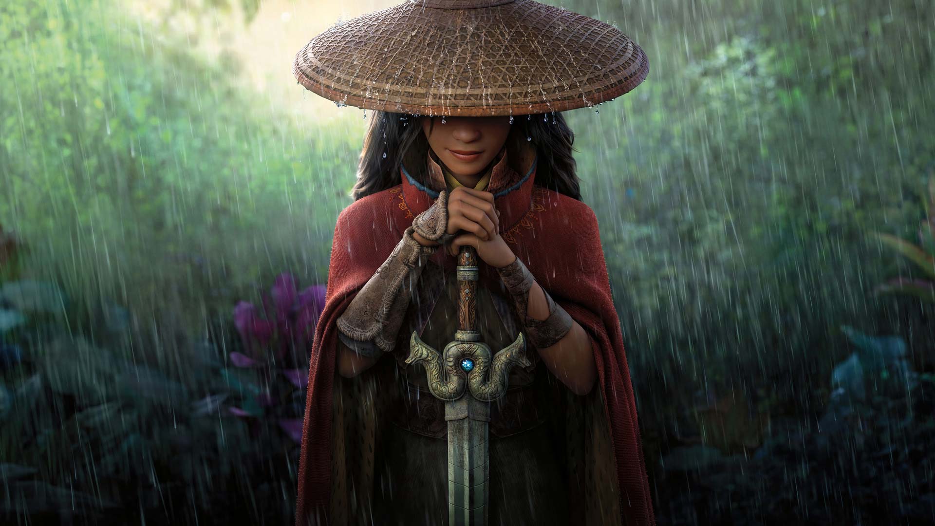 raya and the last dragon with a big sword
