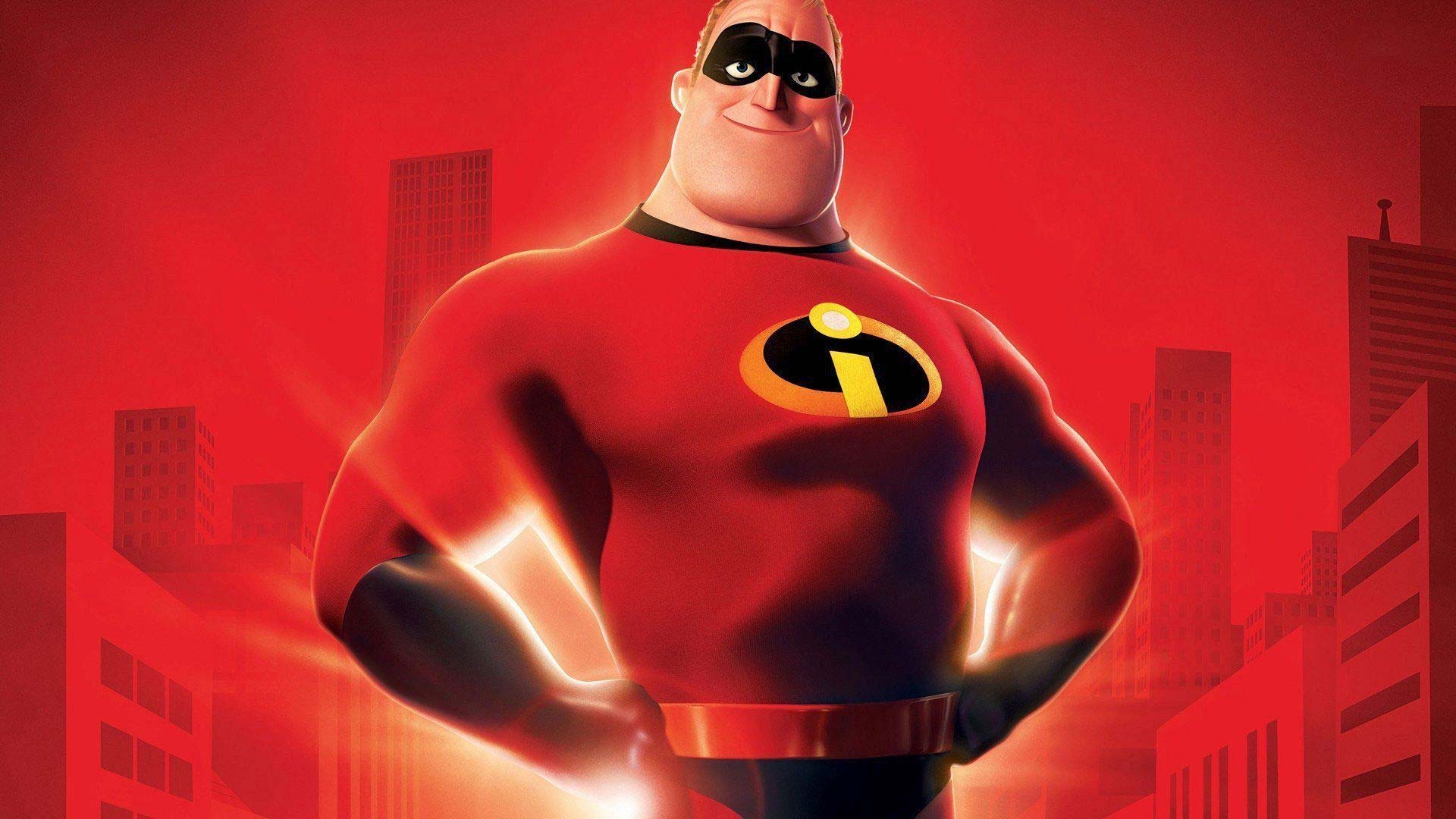 the incredibles strong super hero in red