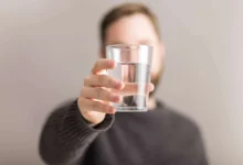 drinking hot water