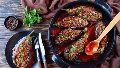 پخت یک غذای ساده و خوشمزه با بادمجان