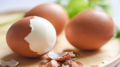 Hard boiled eggs are high