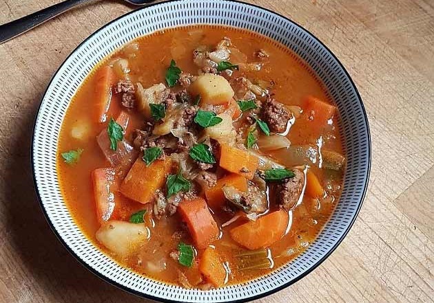 سوپ گوشت و هویج
