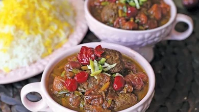 خورش آلبالو با کوفته قلقلی
