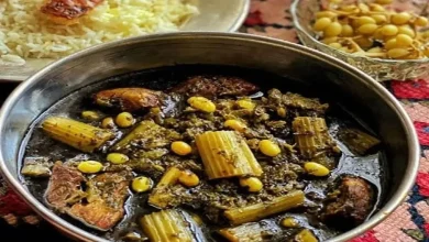 طرز تهیه خورش کرفس با غوره