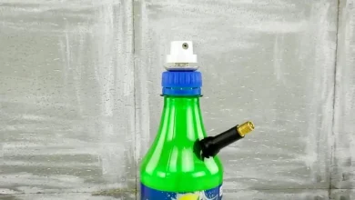 چگونه با بطری پلاستیکی اسپری رنگ بسازیم؟