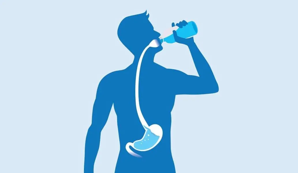 drinking water standing up