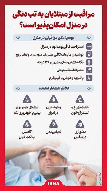 مراقبت از مبتلایان به تب دنگی در منزل