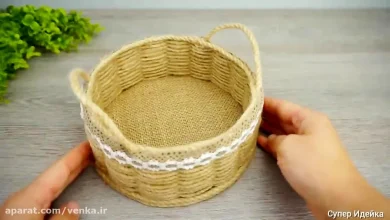 نحوه درست کردن سبد خرید سنتی با سطل پلاستیکی فیلم