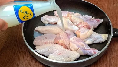 ویدئو یک غذای متفاوت؛ پخت غذای جدید با بال، کتف مرغ با دوغ