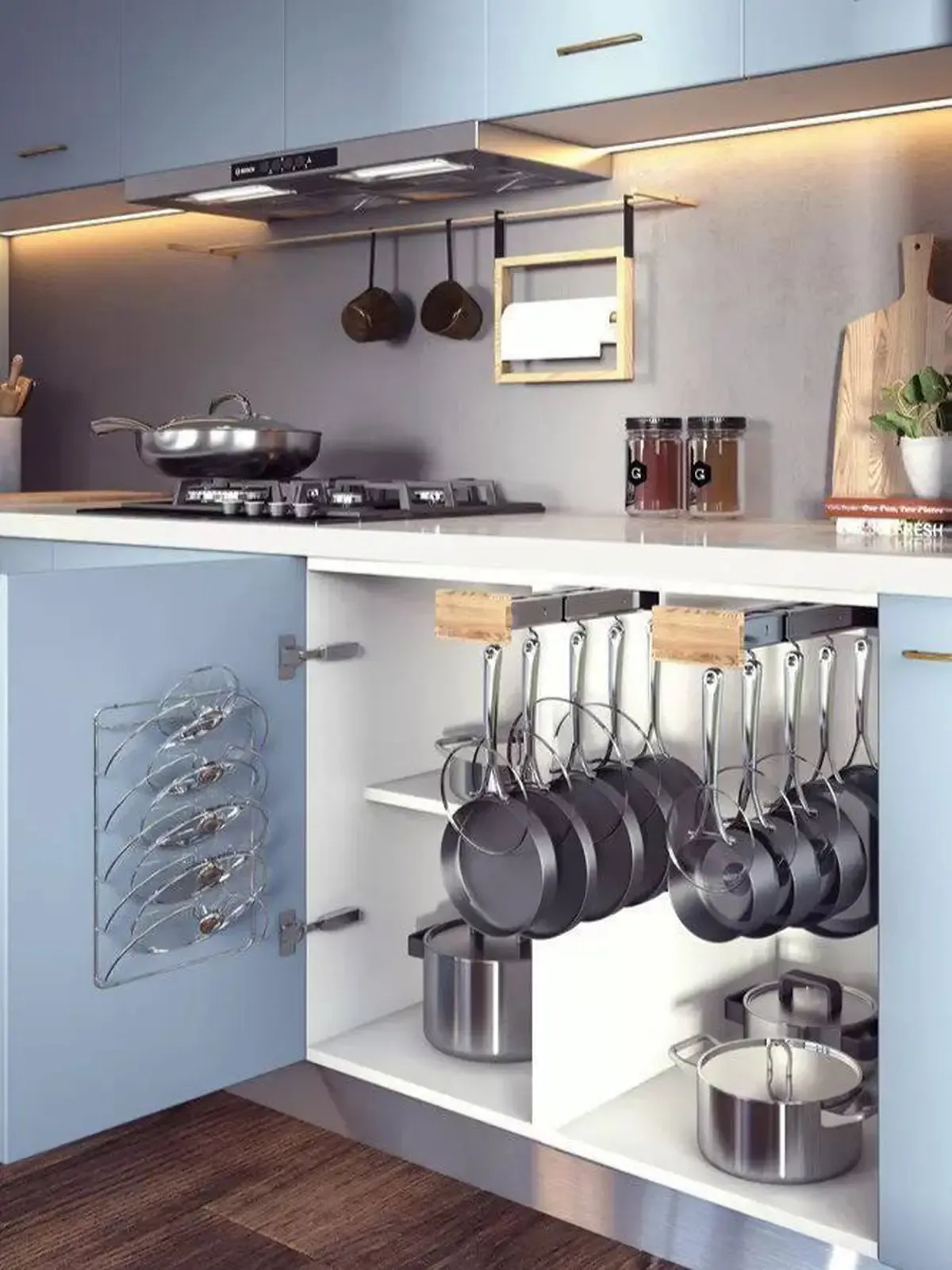 15 ایده عالی برای چیدمان کابینت آشپزخانه کوچکعکس6