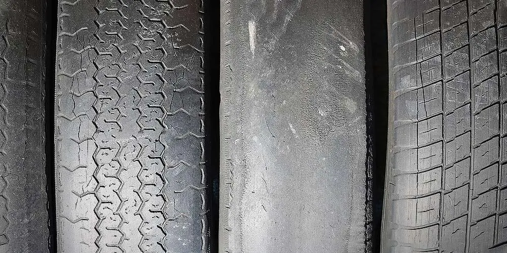 Worn tires