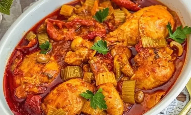 خورش مرغ و کرفس