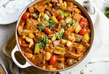 خوراک مرغ و کدو حلوایی