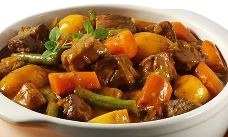 خوراک هویج و لوبیا سبز