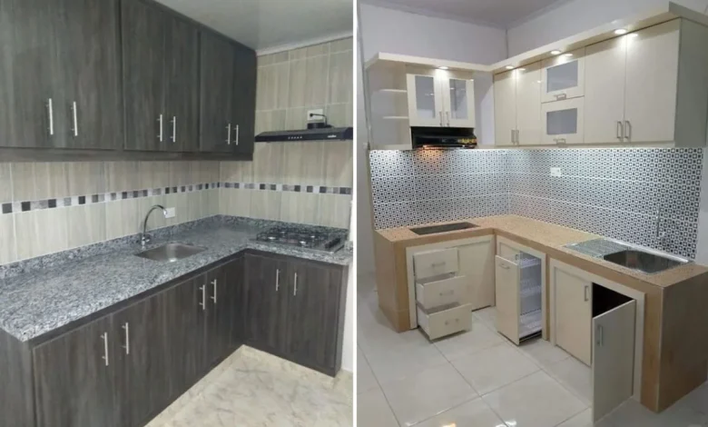 مدل کابینت آشپزخانه طرح ال