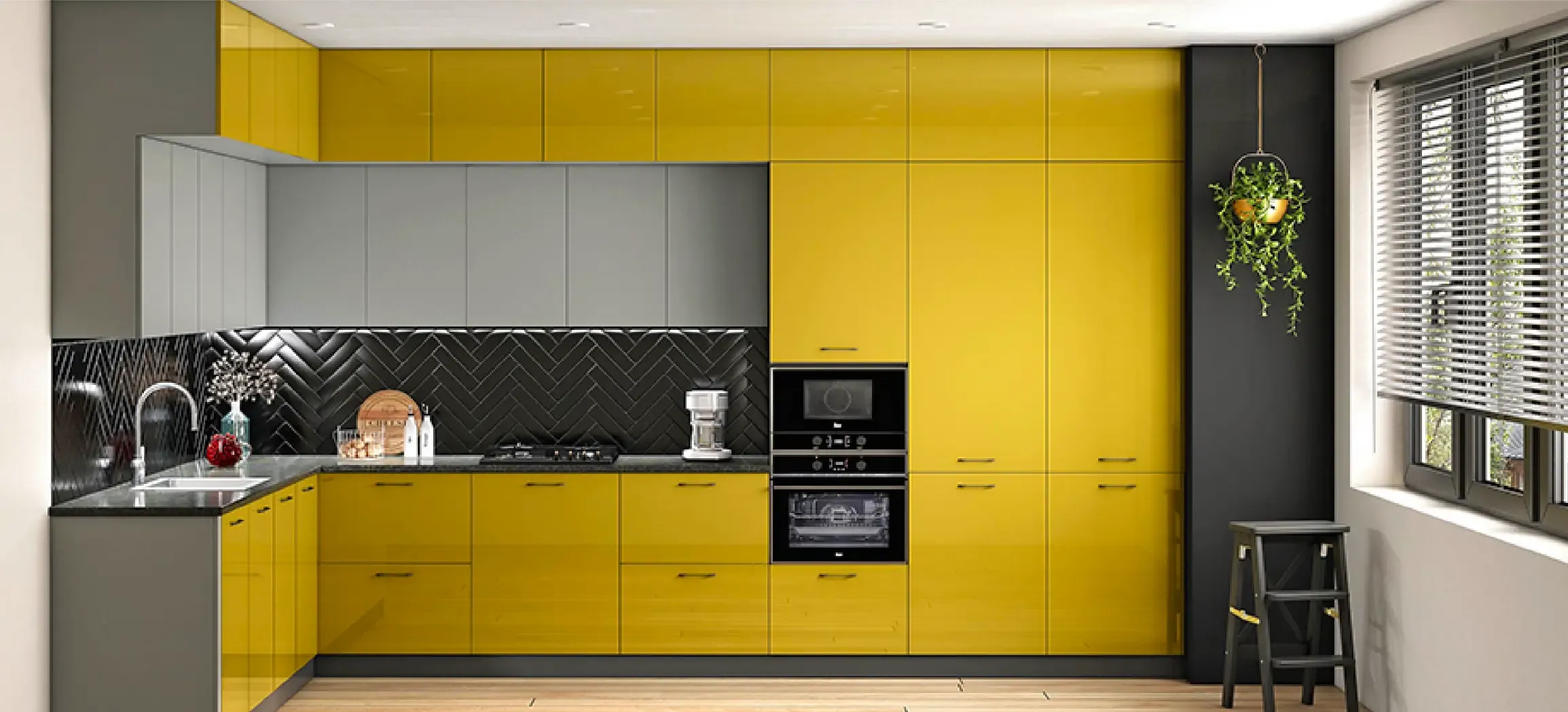مدل کابینت آشپزخانه طرح ال
