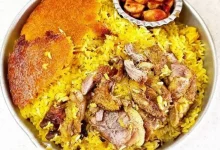 ته‌چین آلو اسفناج