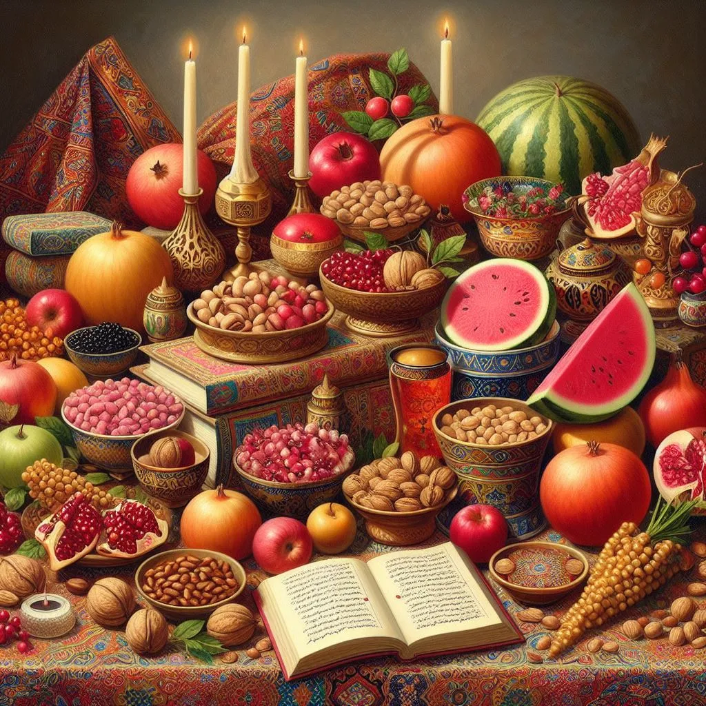 ایده تزیین سفره شب یلدا