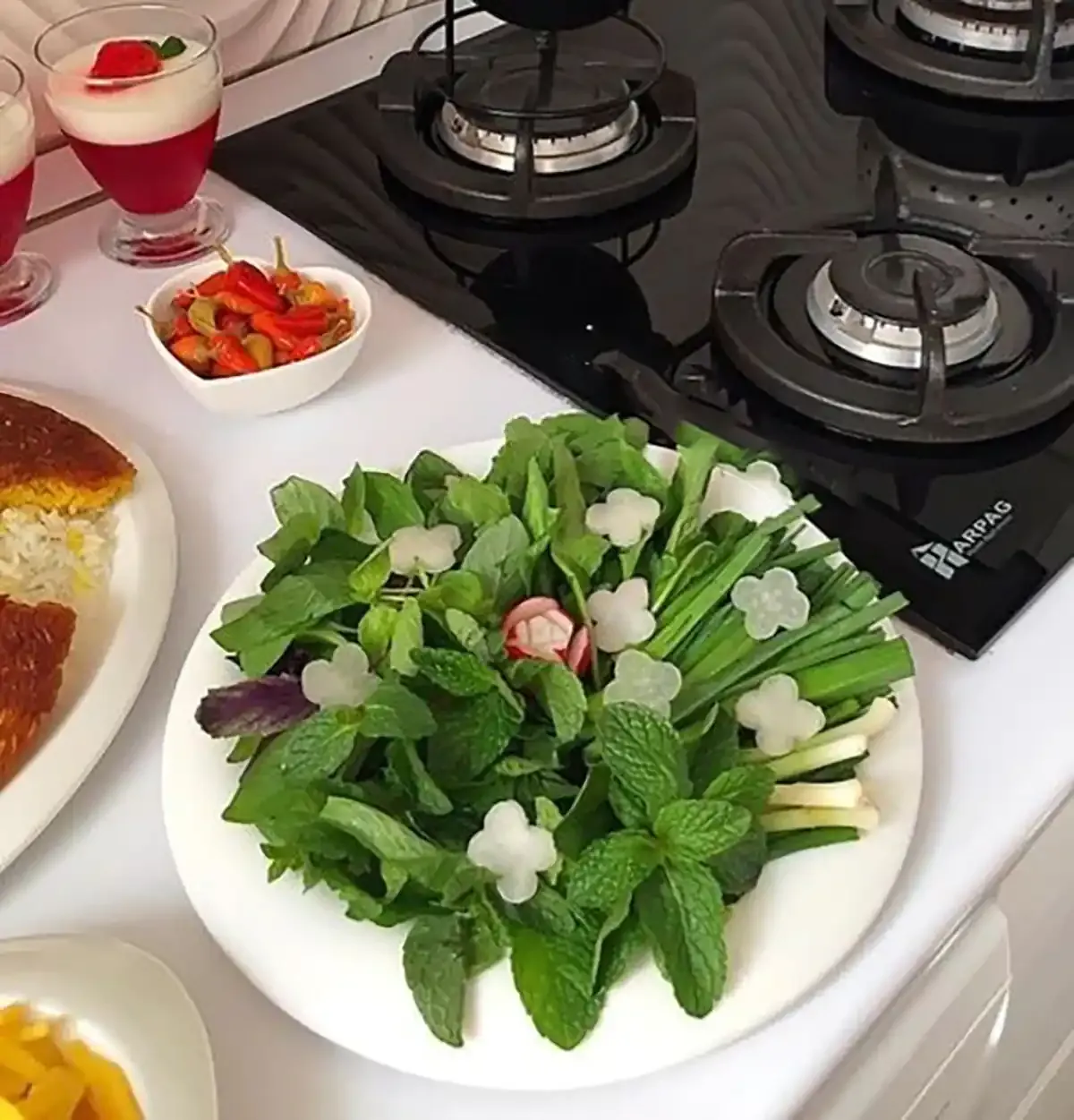 تزئین سبزی خوردن