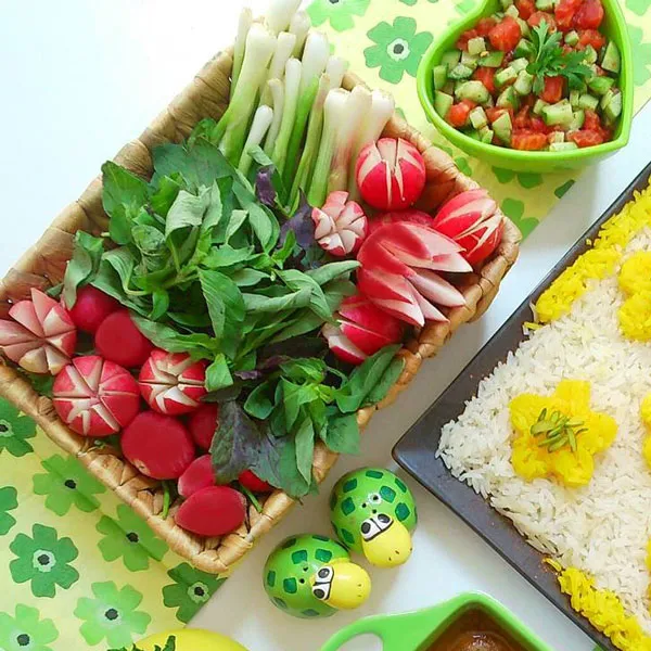 تزئین سبزی خوردن
