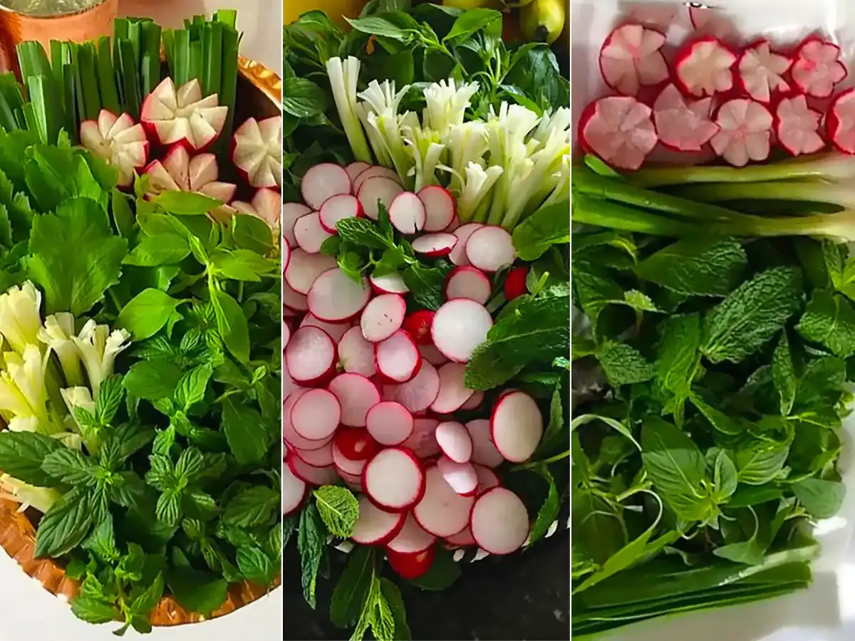 تزئین سبزی خوردن