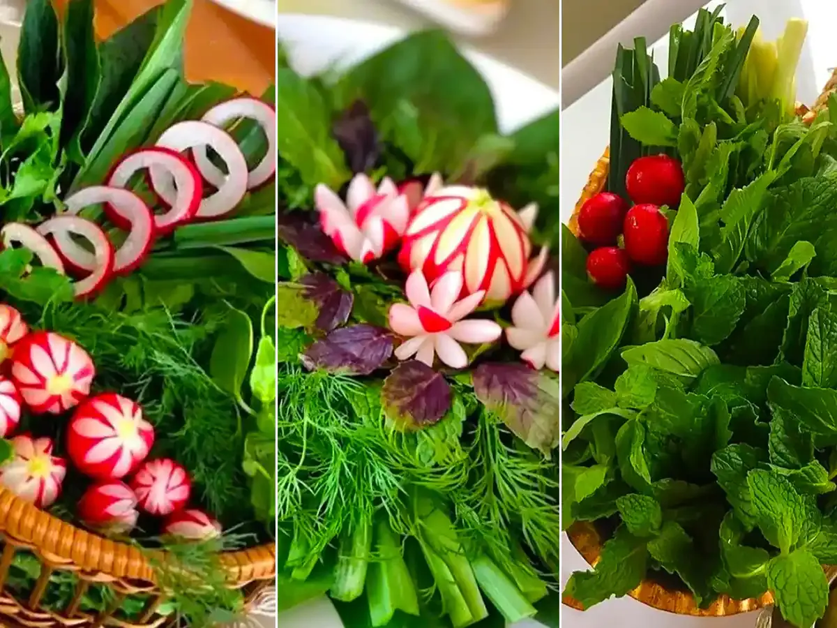 تزئین سبزی خوردن