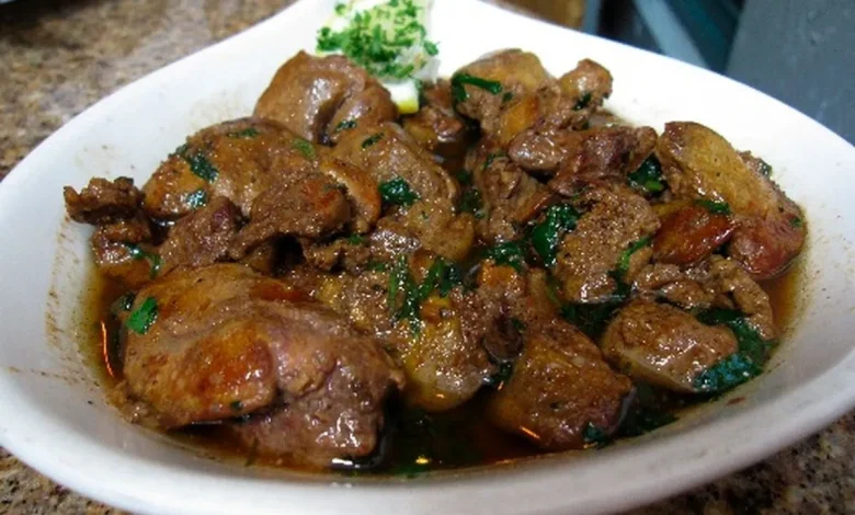 خوراک جگر با رب انار