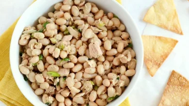 طرز تهیه سالاد لوبیا سفید با تن ماهی1