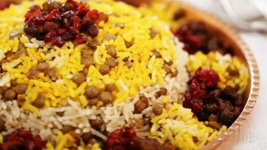 عدس پلو