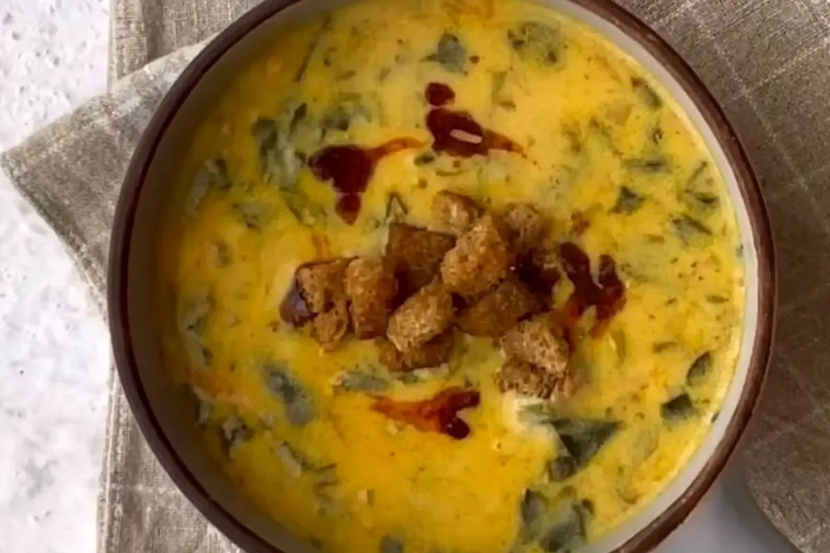 طرز تهیه چوربا اسفناج ترکیه‌ ای1