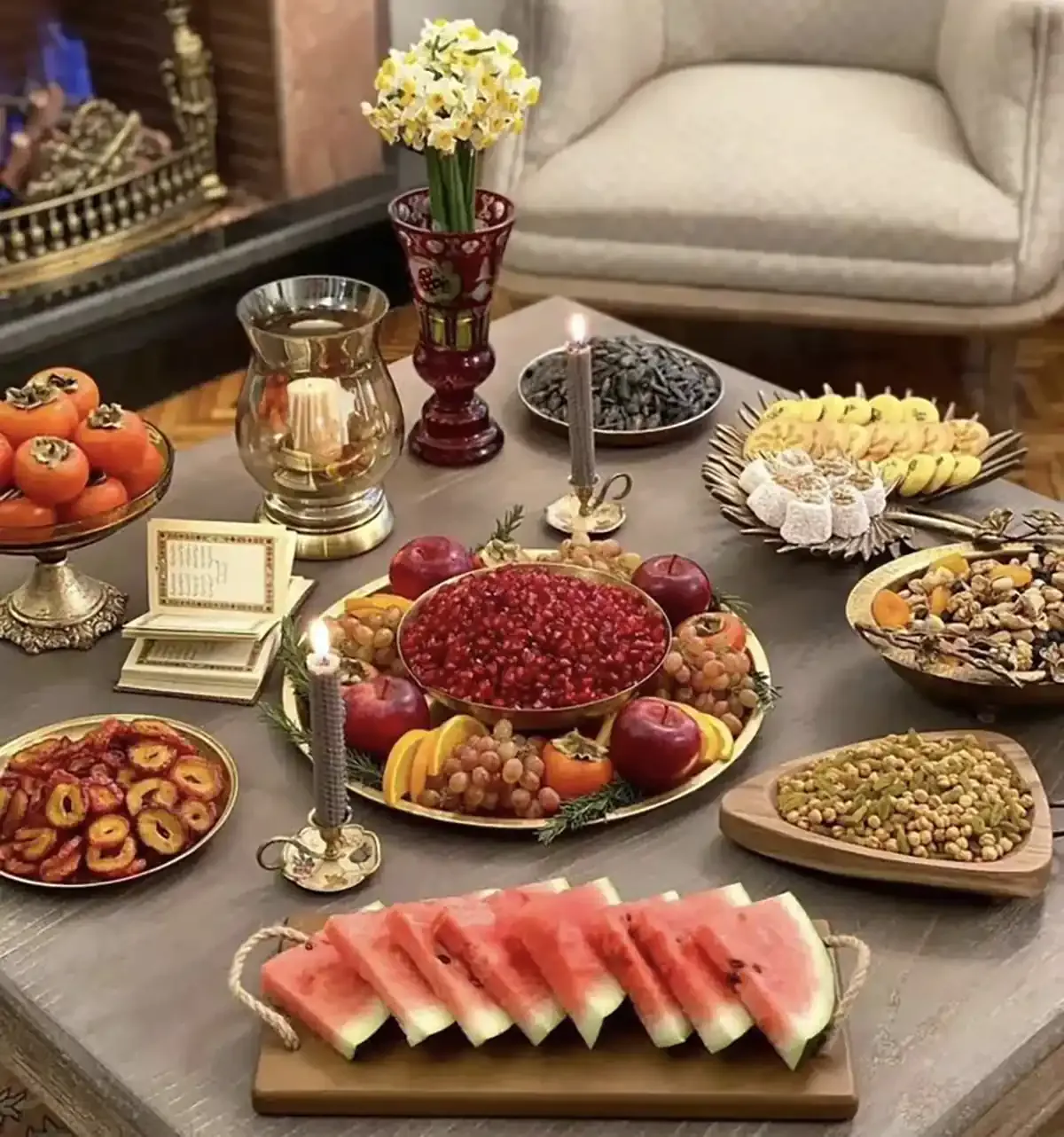 چیدمان میز یلدا