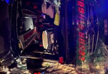 واژگونی اتوبوس