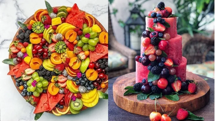ایده‌ های تزیین هندوانه و میوه شب یلدا عکس10
