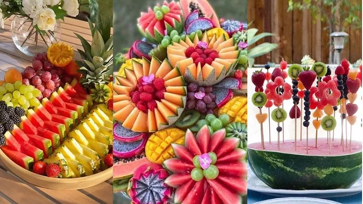 ایده‌ های تزیین هندوانه و میوه شب یلدا عکس12
