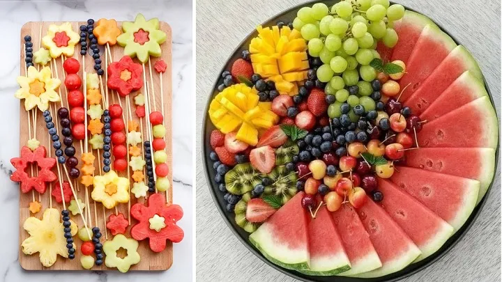 ایده‌ های تزیین هندوانه و میوه شب یلدا عکس2
