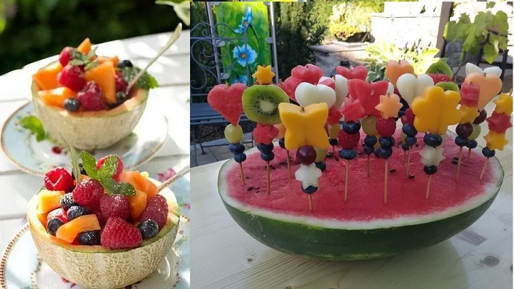 ایده‌ های تزیین هندوانه و میوه شب یلدا عکس5