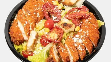 طرز تهیه سالاد سزار با شنیسل مرغ 3 طرز تهیه سالاد سزار با شنیسل مرغ 11