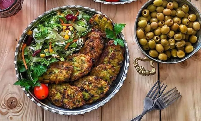 کتلت سیب زمینی و اسفناج