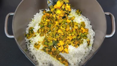 طرز تهیه کرفس پلو با مرغ