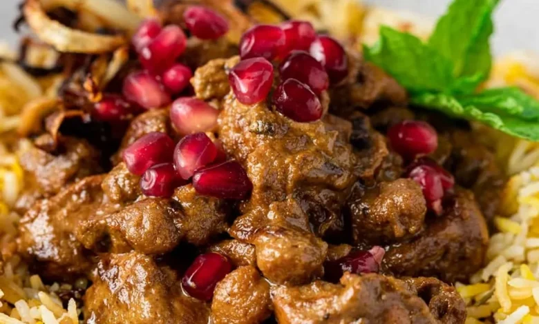 خورشت بادمجان اناری