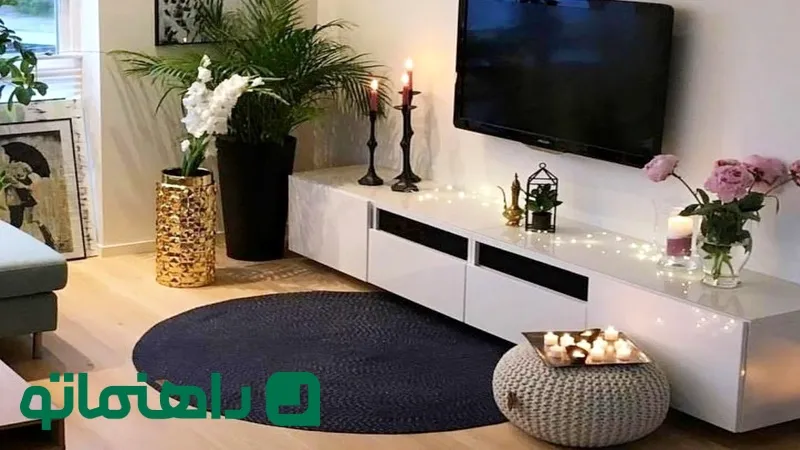 دکوری زیبا برای میز تلویزیون