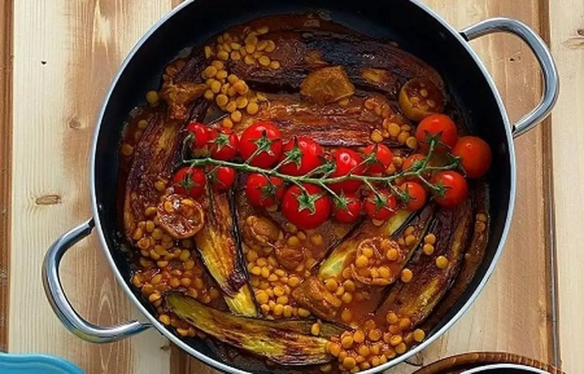 طرز تهیه خورش بادمجان مجلسی1