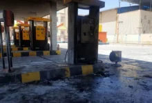 آتش گرفتن راننده زن در پمپ بنزین بابل (فیلم)