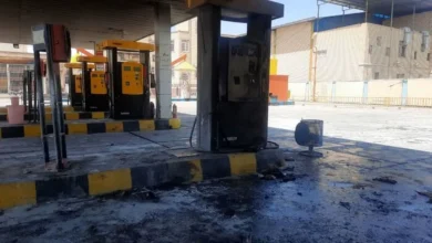آتش گرفتن راننده زن در پمپ بنزین بابل (فیلم)