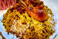 رشته پلو با انار