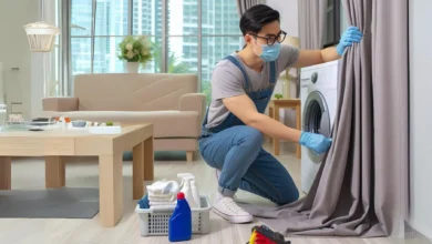 شستشوی پرده ها و مبلمان