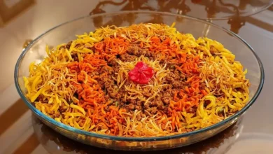 طرز تهیه خوراک قفقازی با گوشت چرخ کرده1